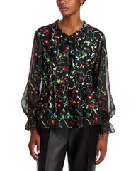 スリーワンフィリップリム レディース トップス シャツ フラワー柄 ブラウス フラワー 31 Phillip Lim Bliss Floral Blouse Black Multi ブラックのサムネイル