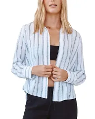 ベラダール レディース トップス シャツ ボタンダウン Bella Dahl Clean Split Back Button Down Shirt BlackWhite ホワイトのサムネイル