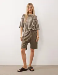 フリーピープル レディース トップス Tシャツ Free People allove stripe pocketshirt in tea combo TEA COMBO ストライプのサムネイル