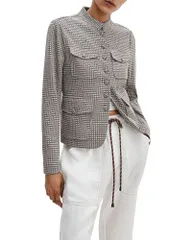 ラグアンドボーン レディース アウター ジャケット・ブルゾン ブレザー rag bone Mercer Ponte Blazer Black Plaid ブラックのサムネイル