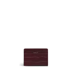 ラドリー レディース アクセサリー 財布 レース レザー Radley Womens Dukes Place CrocEmbossed Leather Card Holder DARK CHERRYのサムネイル