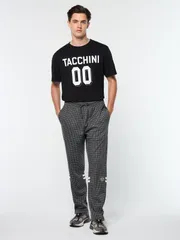 セルジオタッキーニ メンズ ボトムス カジュアルパンツ トラックパンツ Sergio Tacchini Dallas Houndstooth Track Pant Black Beauty ブラックのサムネイル