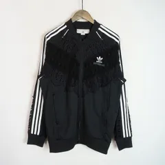 正規 adidas by Stella McCartney アディダス バイ ステラマッカートニー Lace Zip-Up Jacket レース ジップアップ トラック ジャケット ブルゾン 黒 サイズL 本物 3014Q★4のサムネイル