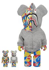 BE@RBRICK BAPE(R) CAMO SHARK MCT 30th ANNIV. 100％ & 400％ 3 PCS
