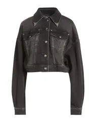 ヴェルサーチ レディース アウター ジャケット・ブルゾン デニムブルゾン VERSACE JEANS COUTURE Black ブラックのサムネイル