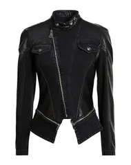ヴェルサーチ レディース アウター ジャケット・ブルゾン デニムブルゾン VERSACE JEANS COUTURE Black ブラックのサムネイル