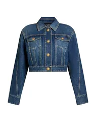 バルマン レディース アウター ジャケット・ブルゾン デニムブルゾン BALMAIN Blue ブルーのサムネイル
