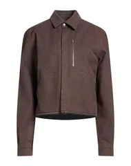 リックオウエンス レディース アウター ジャケット・ブルゾン デニムブルゾン RICK OWENS Dark Brown ブラウンのサムネイル