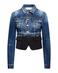 ディースクエアード レディース アウター ジャケット・ブルゾン デニムブルゾン DSQUARED2 Blue ブルーのサムネイル