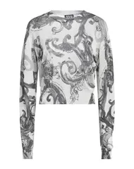 ヴェルサーチ レディース トップス シャツ プルオーバー VERSACE JEANS COUTURE Light Gray グレーのサムネイル