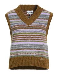 ガニー レディース トップス シャツ プルオーバー GANNI Khaki カーキ