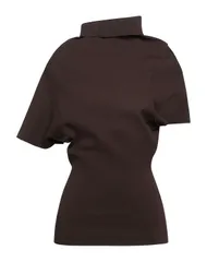 リックオウエンス レディース トップス Tシャツ RICK OWENS Chocolate Brown ブラウンのサムネイル