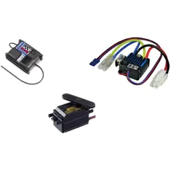 メーカー正規品 新品 SANWA RX-391W BL SIGMA HVS 702 コンボ 101A29302A MX 6対応 防水受信機＋ブラシESC＋ロープロサーボのサムネイル