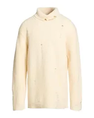 アン ドゥムルメステール メンズ アウター ニット・セータートルネック ANN DEMEULEMEESTER Off White オフホワイトのサムネイル