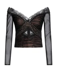 セルフ・ポートレイト レディース トップス シャツ SELFPORTRAIT Black ブラックのサムネイル
