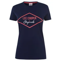レークーパー レディース トップス Tシャツ Lee Cooper Diamond T Shirt Ladies Navy ネイビーのサムネイル