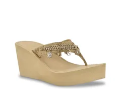 ゲス レディース シューズ サンダル GuessSutton Wedge Sandal Gold Metallic ゴールドのサムネイル