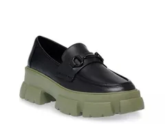 スティーブ マデン レディース シューズ スリッポン・ローファー プラットフォーム Steve Madden Trifecta Platform Loafer BlackOlive ブラックのサムネイル