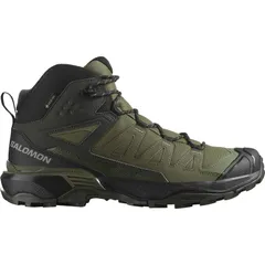 サロモン メンズ シューズ ブーツ・レインブーツ Salomon X Ultra 360 Mid GTX Hiking Boot Mens Olive NightBlackPeat ブラックのサムネイル