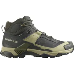 サロモン メンズ シューズ ブーツ・レインブーツ Salomon X Ultra 5 Mid GTX Hiking Boot Mens PeatGray GreenBlue Nights グレーのサムネイル