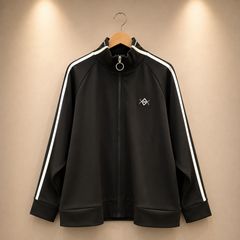 REFLEM コフィンプリントトラックジャケット ジャージ 黒白 バイカラー