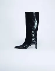 トップショップ レディース シューズ ブーツ・レインブーツ Topshop Talia chisel toe knee high boots Black ブラックのサムネイル