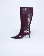 トップショップ レディース シューズ ブーツ・レインブーツ Topshop Tanya pointoe knee high boots Burgundy バーガンディのサムネイル