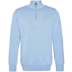 バブアー メンズ アウター ニット・セーター Barbour Mens HalfZip Jumper Drk Chmbry BL14のサムネイル