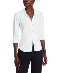 ベラダール レディース トップス シャツ ニット Bella Dahl Button Front Knitop White ホワイトのサムネイル