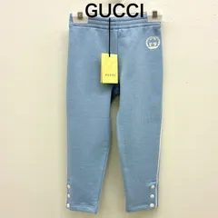 【グッチ GUCCI】キッズ 新品未使用品！スウェットパンツ 104(4) ライトブルー ⭐︎のサムネイル