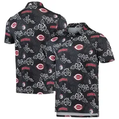 レインスプーナー メンズ トップス ポロシャツ Mens Reyn Spooner Black Cincinnati Reds Performance Polo Black ブラックのサムネイル
