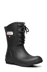 ボグス レディース シューズ ブーツ・レインブーツ レース Bogs Amanda II LaceUp Waterproof Boot Black ブラックのサムネイル