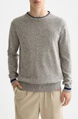 スコッチアンドソーダ メンズ アウター パーカー・スウェット クルーネック セーター Scotch Soda Mlange Crewneck Sweater Plaza Taupe トープのサムネイル