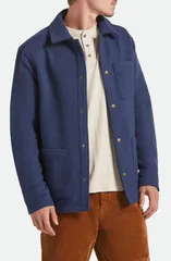 ブリクストン メンズ アウター ジャケット・ブルゾン コート Brixton Shop Melton SnapUp Chore Coat Mood Indigo インディゴのサムネイル
