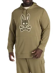 サイコバニー メンズ アウター パーカー・スウェットール Psycho Bunny Big Tall Ryder Pullover Hoodie Dusky Green グリーンのサムネイル