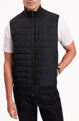 テッドベーカー メンズ アウター ジャケット・ブルゾン ベスト Ted Baker Pafavor Quilt Front Piqu Vest Navy ネイビーのサムネイル