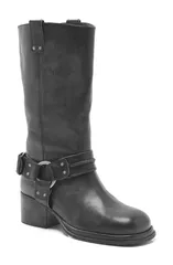フリーピープル レディース シューズ ブーツ・レインブーツ Free People Anok Harness Boot Black Distressed Leather ブラックのサムネイル