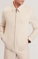 テッドベーカー メンズ アウター ジャケット・ブルゾン コットン リネン Ted Baker Ashley Linen Cotton Jacket Stone ストーンのサムネイル