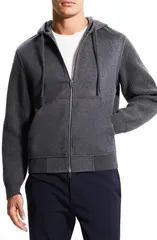 セオリー メンズ アウター パーカー・スウェット ウール Theory Haskel Wool Cashmere Zip Hoodie Medium Grey グレーのサムネイル