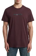 ジースター メンズ トップス Tシャツ プリント コットン GSTAR Gel Print Organicotton TShirt Maroon マルーンのサムネイル
