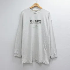 XL/古着 ラルフローレン チャップス 長袖 ビンテージ ブランド Tシャツ メンズ 90年代 90s ビッグロゴ 大きいサイズ コットン クルーネック グレー 霜降り 26jul16のサムネイル