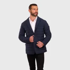 ペリーエリス メンズ アウター ジャケット・ブルゾン キルティング ブレザー Perry Ellis Tech Stretch Quilted Blazer Jacket Navy ネイビーのサムネイル