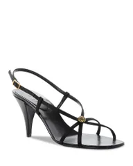 ヴェルサーチ レディース シューズ サンダル Versace Womenstrappy Slingback Sandals BlackGold ブラックのサムネイル