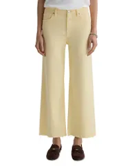 エージー レディース ボトムス デニムパンツ ワイドレッグ ジーンズ AG Saige High Rise Wide Leg Crop Jeans in Sunlight Yellow Sunlighのサムネイル