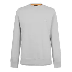ボス メンズ アウター ニット・セーター スウェット シャツ コットン Boss Mens Westart Crew Sweatshirt Premium Cotton Pastel Grey グレーのサムネイル