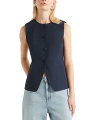 マレーラ レディース アウター ベスト Marella Mlsvalvola Round Neck Vest Navy ネイビーのサムネイル