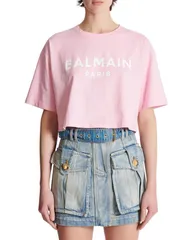 バルマン レディース トップス シャツ プリント TShirt With Balmain Paris Print Multicolor マルチカラーのサムネイル