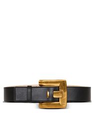 バルマン レディース アクセサリー ベルト レザー Balmain Anthem Calfskin Leather Belt Black ブラック