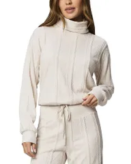 スプレンディット レディース トップス シャツ タートルネック Splendid Cable Lounge Turtleneck Topale Oak Heather ヘザーのサムネイル