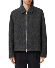 オールセインツ メンズ アウター ジャケット・ブルゾン クロップド ALLSAINTS Celeste Cropped Fit Jacket Charcoal Grey チャコールのサムネイル